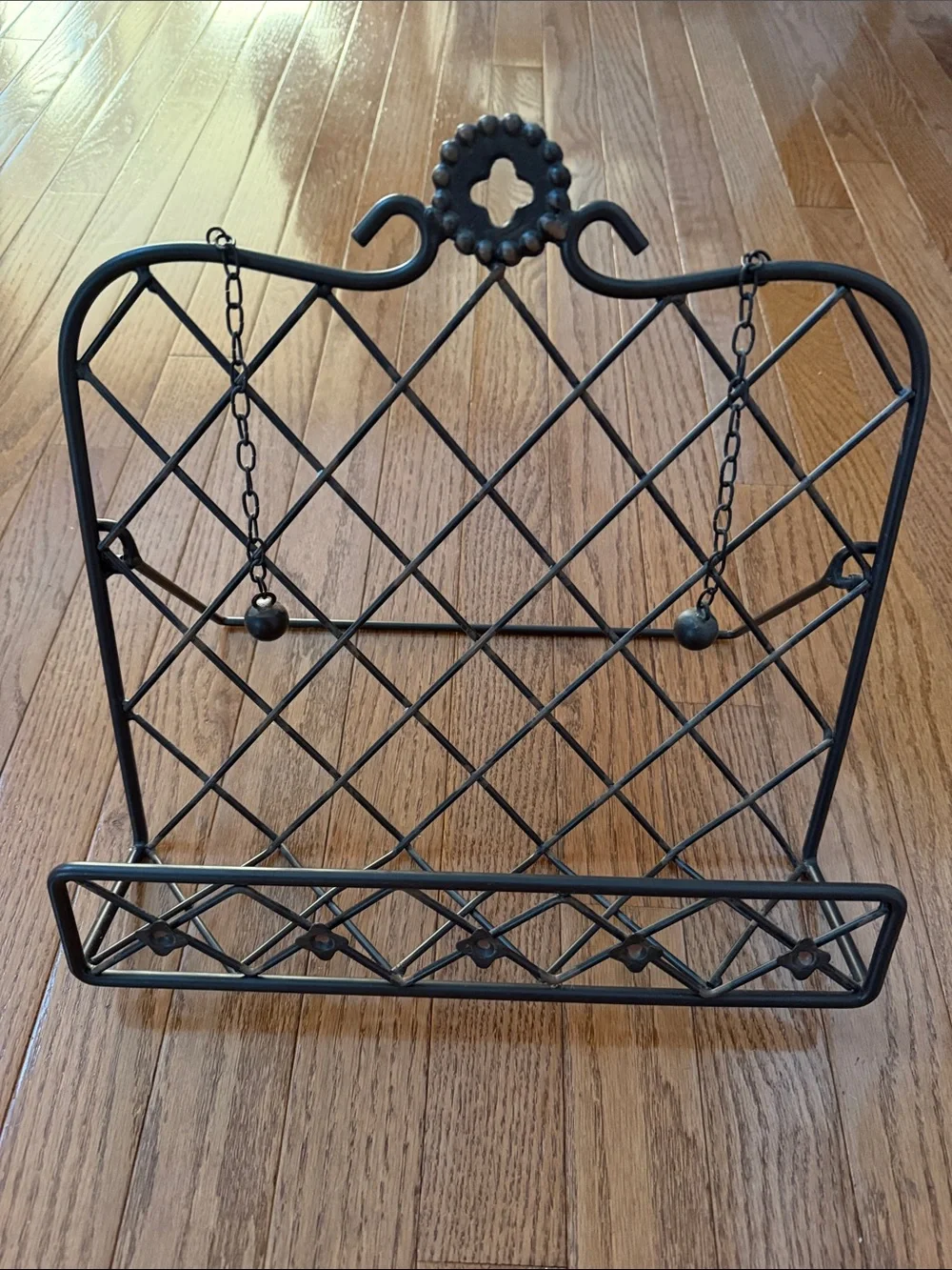 Black Metal Cookbook Stand / Cookbook Holder